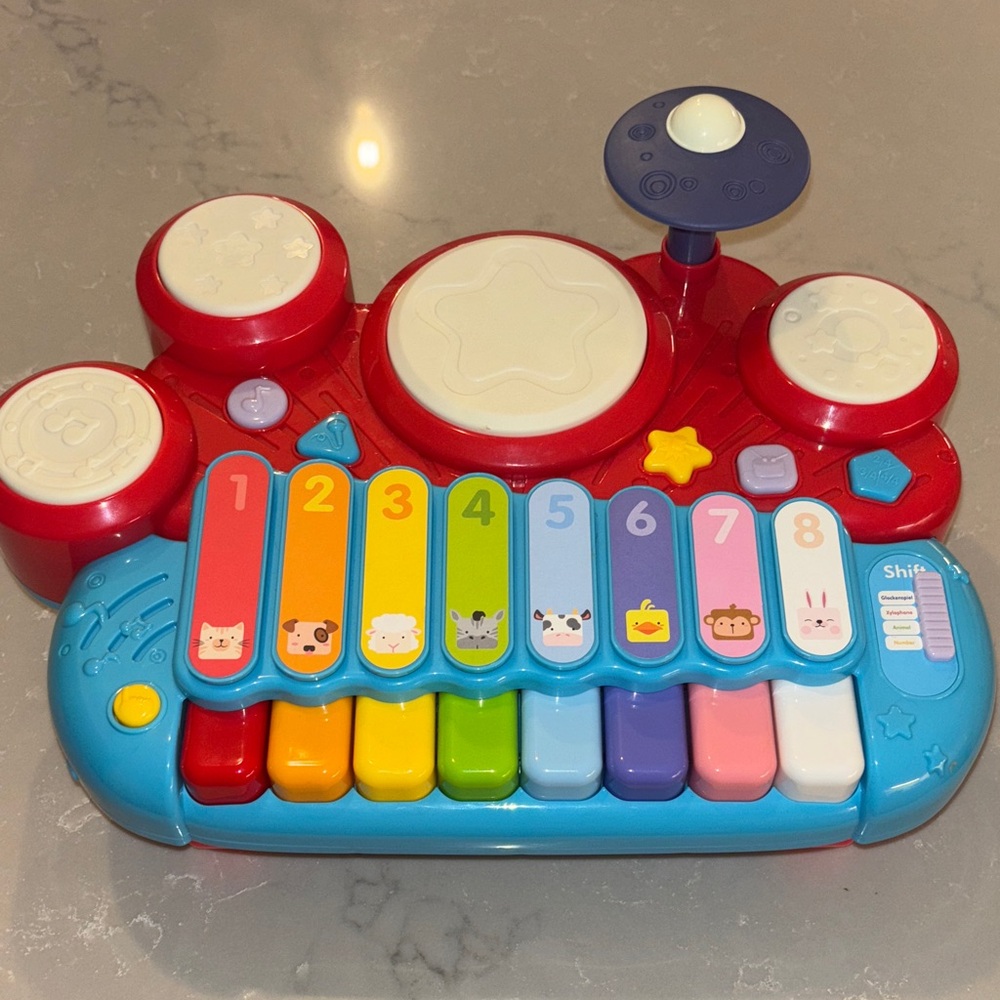 Baby Musical Toys, 3 in 1 Piano Keyboard Xylophone Drum Set